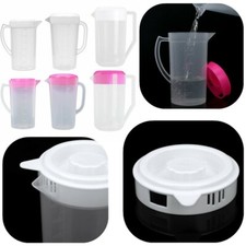 Plastic Pitcher Jug with Lid 1.5L/2L/2.5L Large Capacity Measuring Water AU