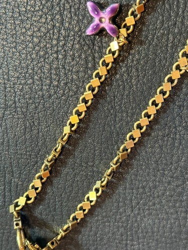LOUIS VUITTON Collar Colgante AUTÉNTICO Dije Corie Collar Barroco Multi × Antiguo - Imagen 9 de 19