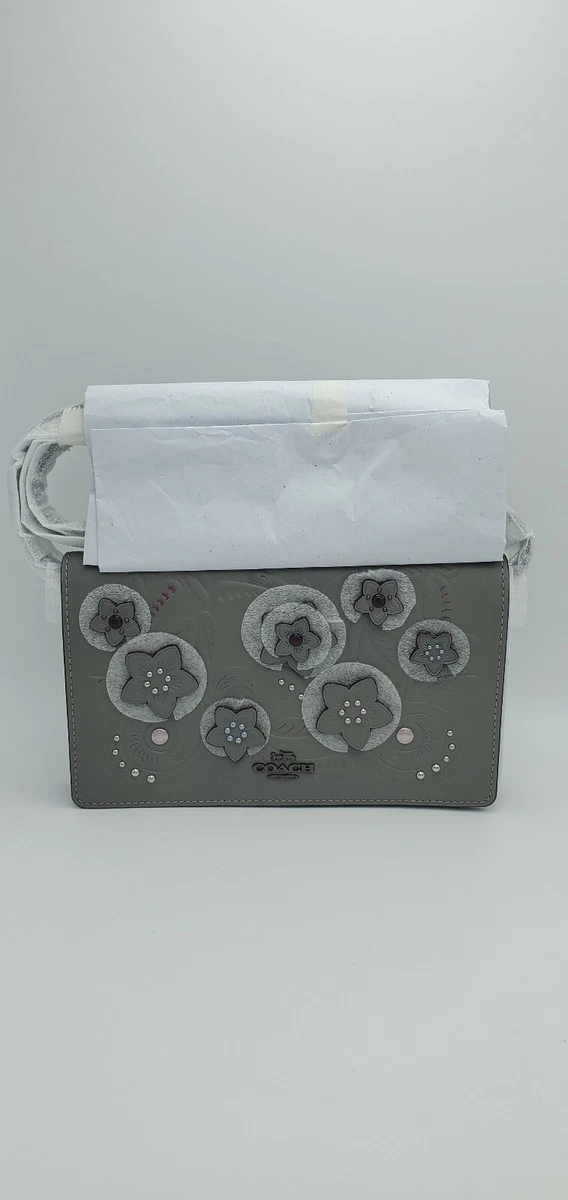 Hayden foldover crossbody clutch with floral tooling sale