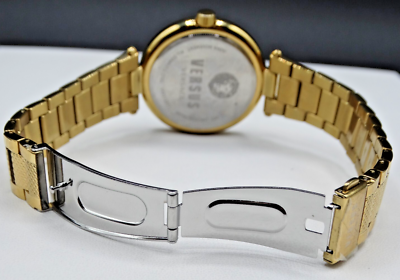 Versus Versace Lion Head Goldtone Stainless Steel Analog Bracelet