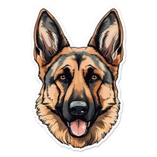 German Shepherd, Vinyl Decal Sticker, Indoor Outdoor, 3 Sizes, 11328