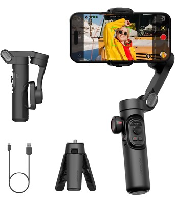 Gimbal Stabilizer for Smartphone, iPhone Gimbal w/Focus Wheel Face/Object  ..