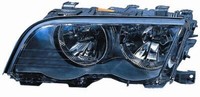Projektor BMW Serie 3 E46 Von 1998 Recht Parabel Schwarz H7+H7
