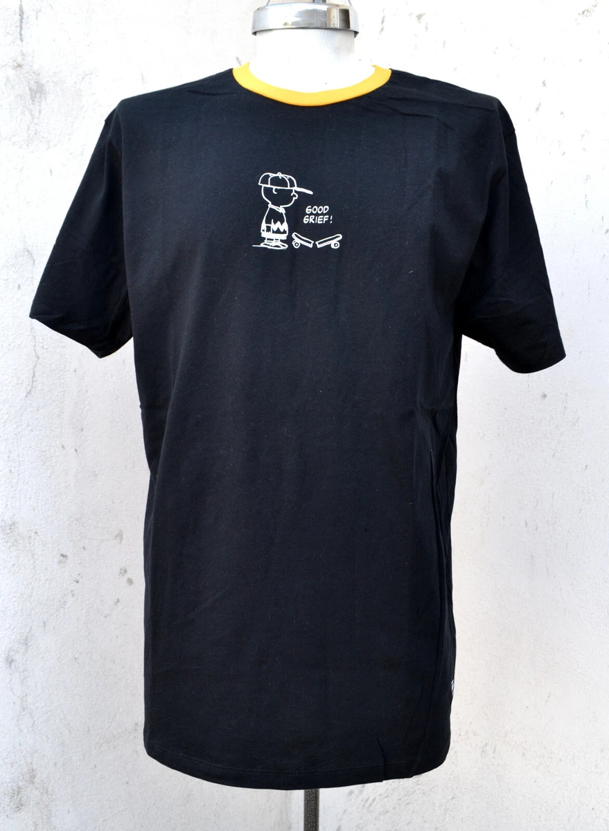 Vans x Peanuts Shirt Charlie Brown Good Grief Broken Board Sz Large