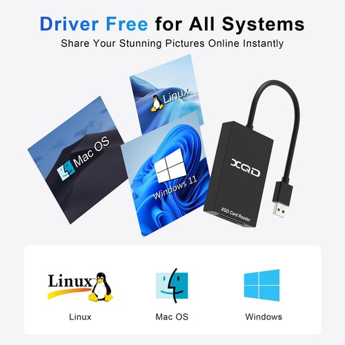 XQD/SD Lecteur de Carte XQD USB3.0 Memory xqd Card Reader Supporte Les Carte ... - Afbeelding 5 van 7