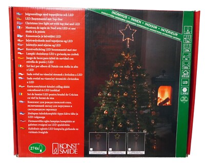 Konstsmide 6315-860 880 LED Baummantel mit Top-Stern 274 bernsteinfarbene Dioden