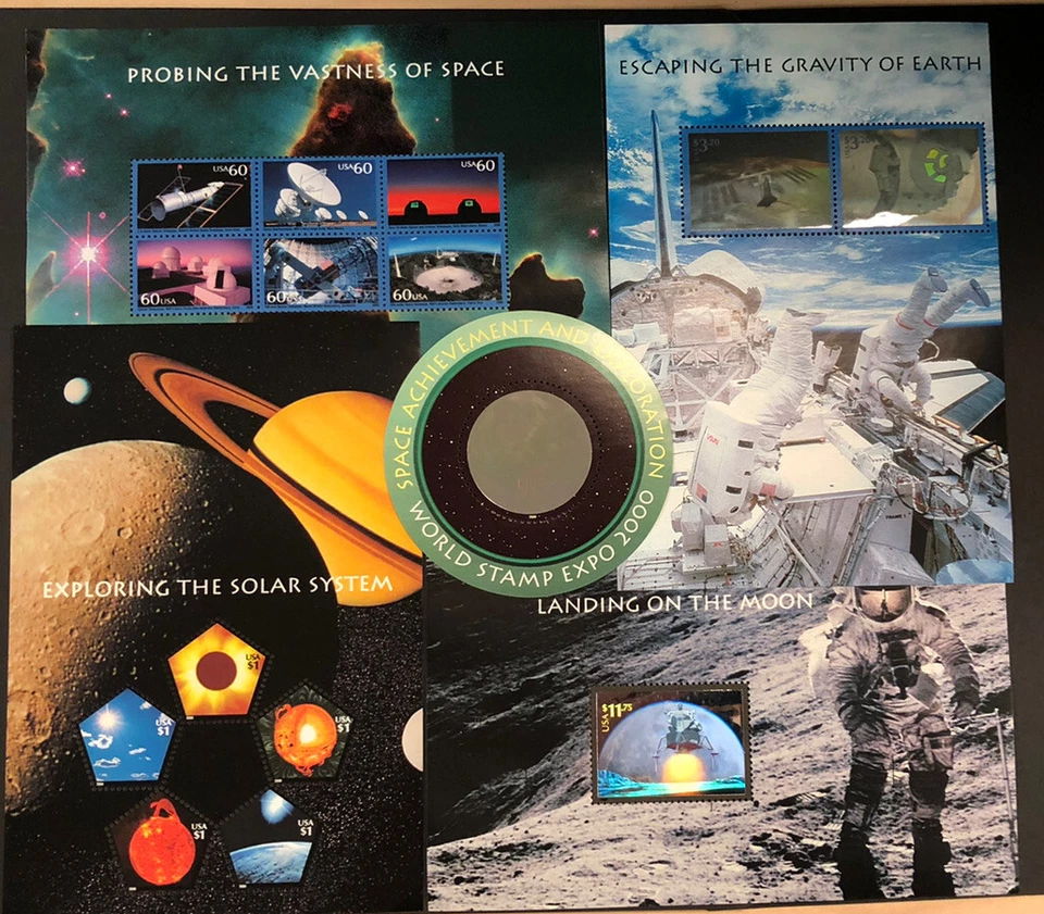 US Space Achievement & Exploration SC#3409 - 3413 Complete Set 5 Sheets CV: $135 - Image 2 of 4