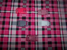 Wet Nose Designs Pink Heart Plaid Dog Collar Valentines Day Hearts COLOR Buckle