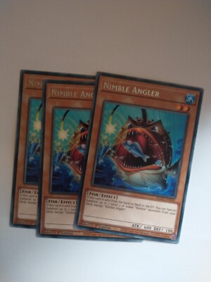 Yu-Gi-Oh 3x Nimble Angler MAZE-EN042 Rare NM
