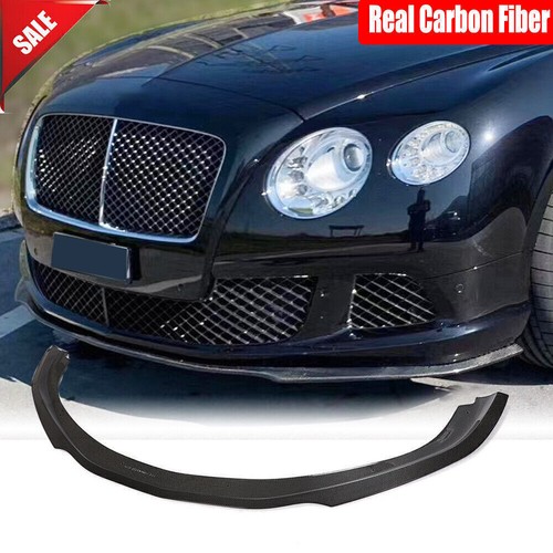 Real Carbon Front Bumper Lip Spoiler Body Kit For Bentley Continental 2012-2016