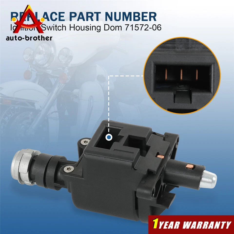 Carcasa de interruptor de encendido para Harley Touring Street Electra Road Glide 2006-2013 Foto 3 de 4