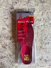 Sof Sole Performance Arch Plus Insoles Women's size 9-10 and Men's 7-8.5