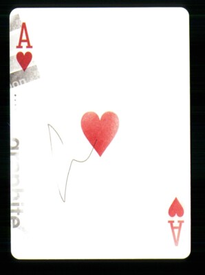 1 x Spielkarte von Luke Wadey Carbon Graphit Edition - Ace of Hearts ZT 02