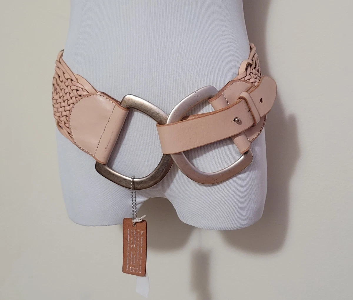 LINEA PELLE Saddle Brown Leather Harness Belt is New w/o Tags! Size SMALL Henry O-Ring Italian Saddle Leather Belt - Saddle Tan  main image 4