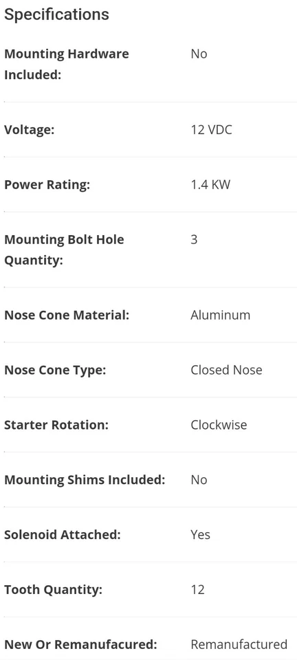 Motor De Arranque - Ford Econoline E150 250 350 Foto 2 de 3