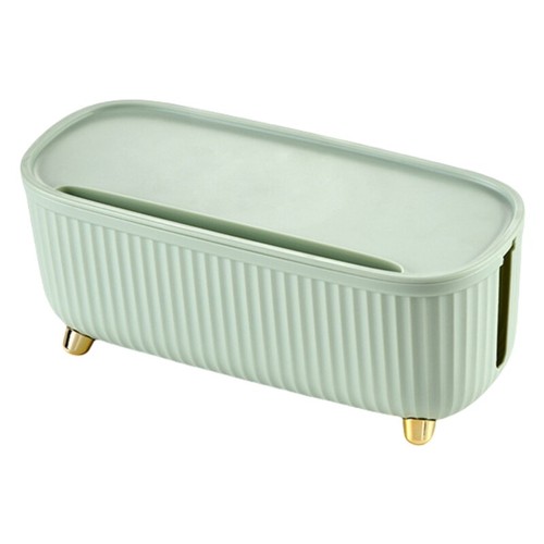 Récipient de Rangement de Câble Pratique Abs Cord Organisateur avec Couvercle pour Bureau à Domicile - Photo 4/10