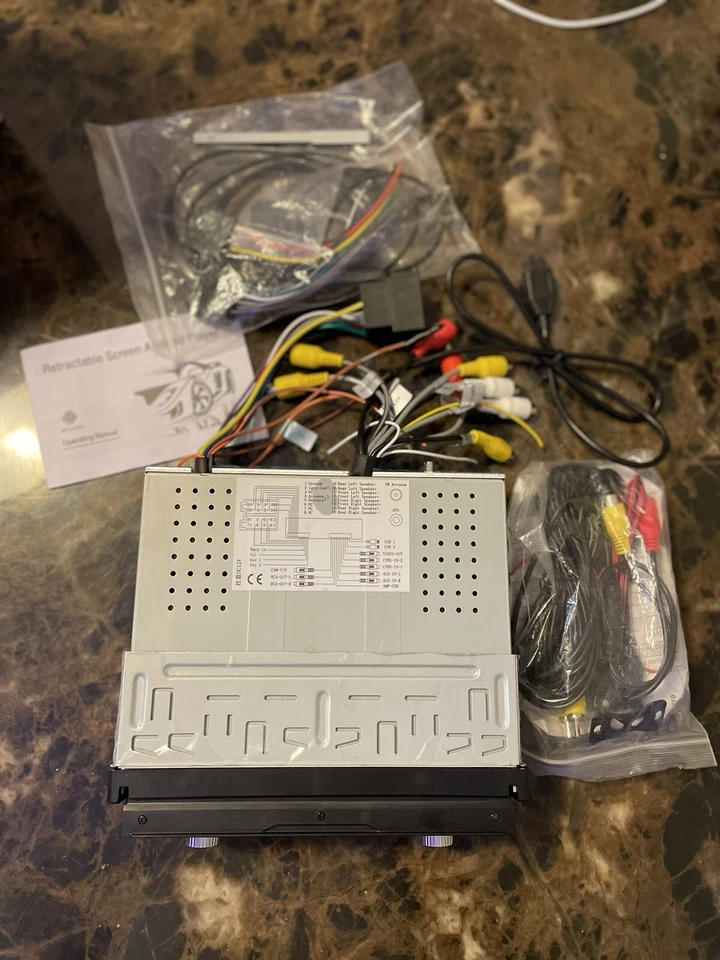 Single 1DIN 7'' Android 10 Touch Screen Car Stereo Radio GPS Wifi MP5 Player+CAM - Image 2 of 2