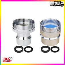 "WHK Dishwasher Faucet Adapter   Portable Washer Snap Connection, Brass Chrome,
