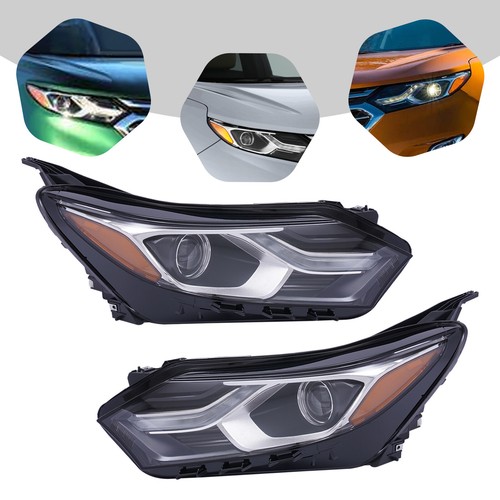 Halogen LED DRL Headlight Assembly Pair For 2018-2020 Chevy Equinox (Direct Fit)