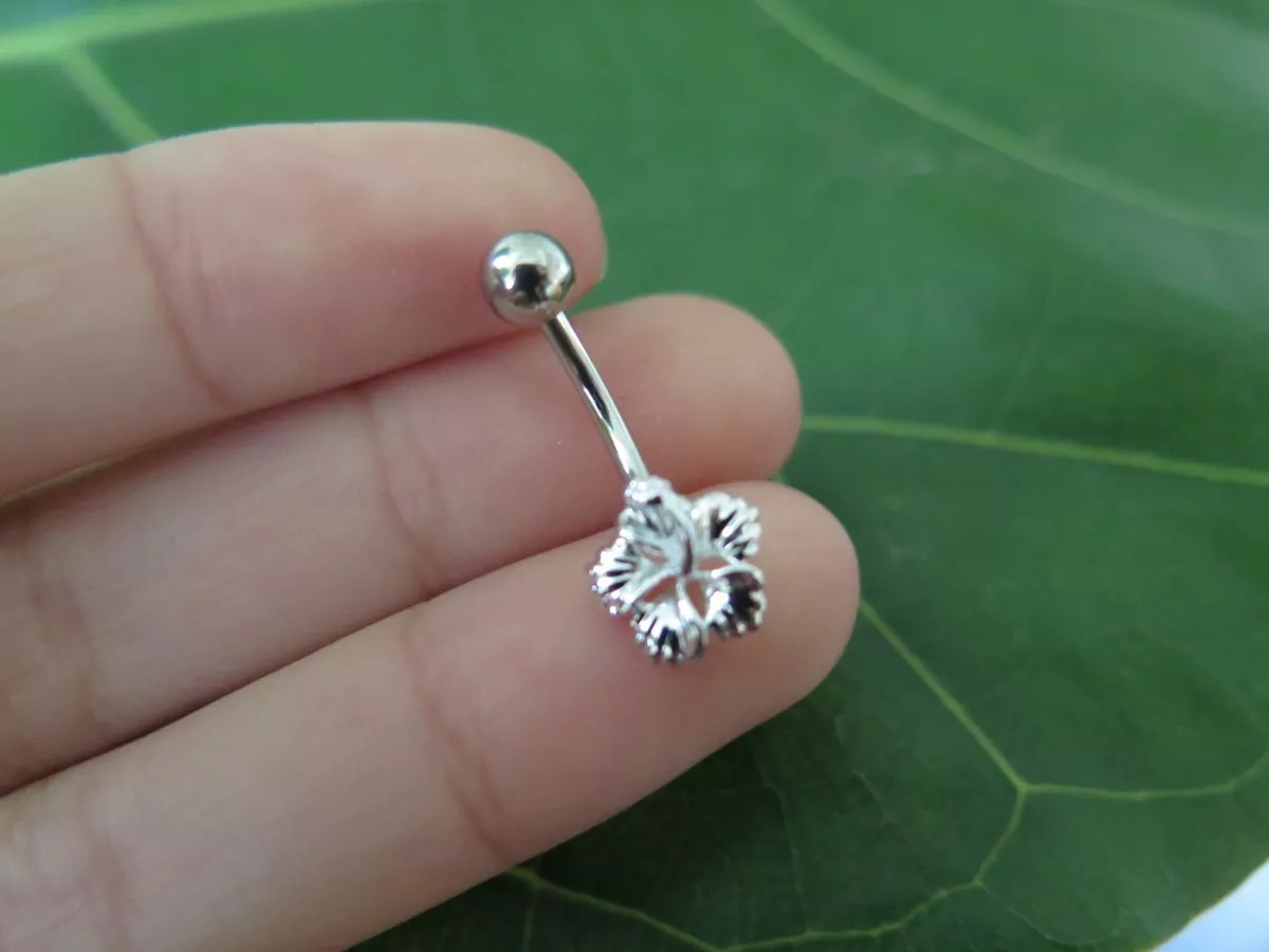 14g Opal belly button ring, rose gold navel ring, body jewelry, surgical  steel | eBay