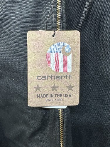 Carhartt J131 Men's Jacket, Size XL - Black General Mills Monogram/Logo - Picture 2 of 10