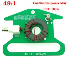 49:1 balun shortwave without tuning 5-35MHz rated continuous power 50W PET 100W