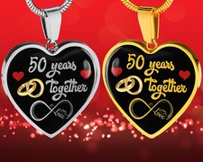 Personalized Engraved 50th Wedding Anniversary Gift For Her, Married 50 Years