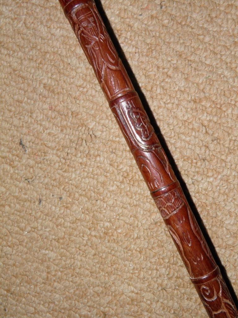 Antique Japanese Walking Stick / Cane - Buddhist Sōhei Shaft