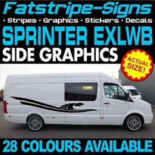 to fit MERCEDES SPRINTER EXLWB GRAPHICS STICKERS STRIPES CAMPER VAN MOTORHOME