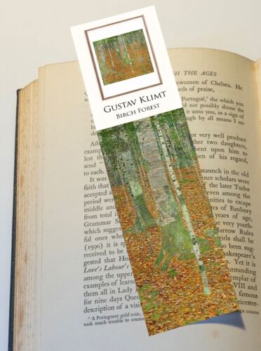 Klimt bookmark Birch Forest fine art gift book lover gift art nouveau bookmark - Picture 3 of 7