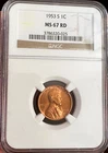 1953-S Lincoln Wheat Cent – NGC MS67 RD 💰 Gem Red Penny – Superb Luster 🔥🔥🔥