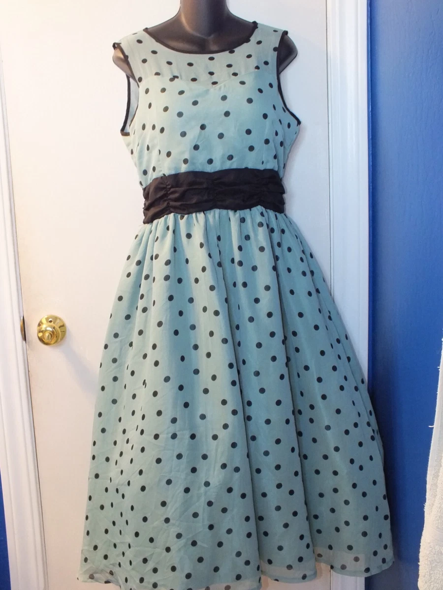Sage green hot sale polka dot dress