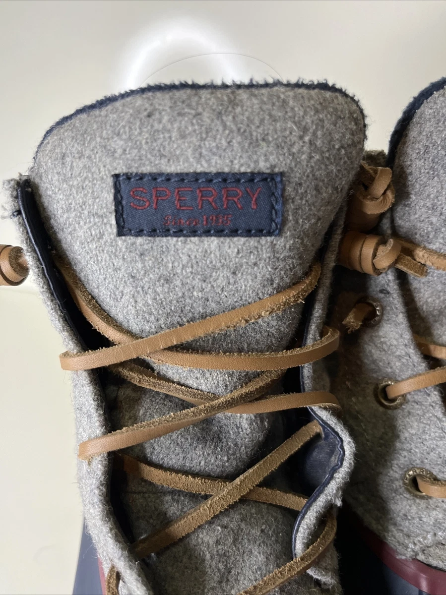 Sperry duck boots shop grey wool