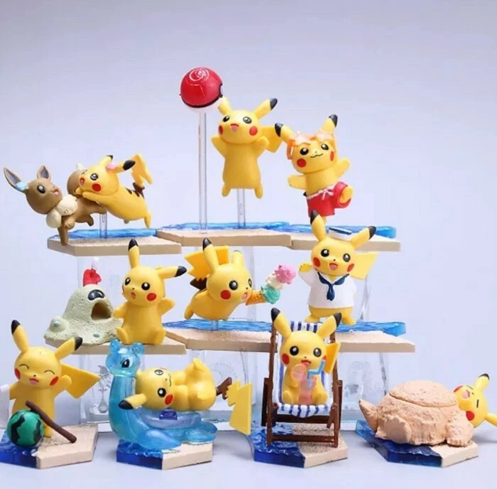 1x Summer Figurine Pikachu Japan Only Pokemon Center Licensed No 8 sand build