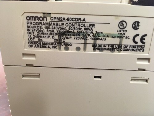 Omron Sysmac CPM2A-60CDR-A Programmable Controller with cable FREE USA SHIP - Picture 5 of 8