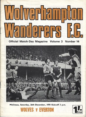 Wolves v Everton 26 Dec 1970 FOOTBALL PROGRAMME UK