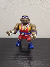 Vintage Playmates TMNT POWERLIFTIN' DON Donatello Olympic Weight Lift WORKS