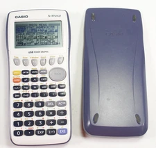 Casio FX-9750GII Graphing Calculator White with Slip Cover - Clean and Tested