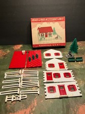 PLASTICVILLE O & S GAUGE RED CAPE HOUSE & YARD ACCESSORIES SET #HY-6 KIT