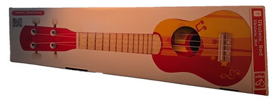 Hape 4 String Wooden Ukulele Kids' Tuneable Musical Instrument, Red Brand New 3+