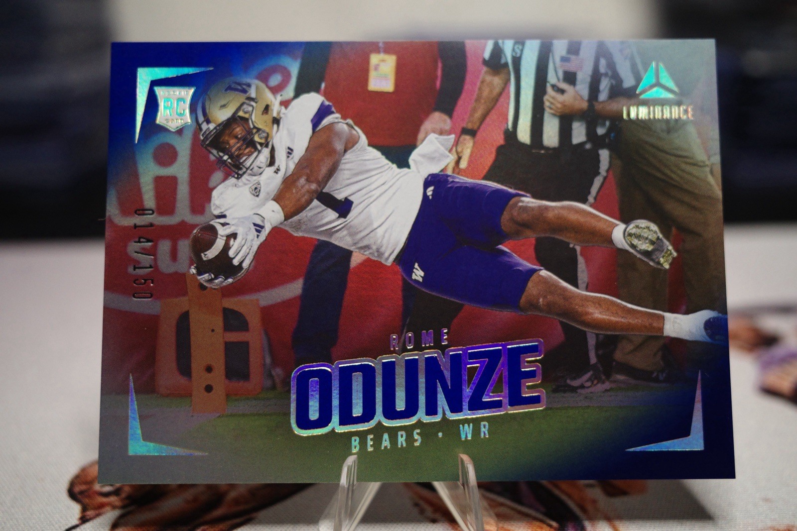 2024 Panini Luminance - Rome Odunze #185 Rookies RC Blue /150 - Chicago Bears