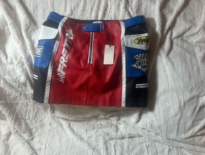 NWT First Row ''High Speed'' Racing Moto Mini Skirt - Pristine Condition