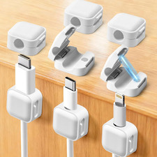 8-Pack Magnetic Cable Clips, Cord Organizer, Office Cable Management