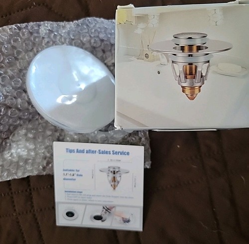 U.S. Standard Bathroom Sink Stopper 1.1"-1.5", Stainless Steel Silver-a - Picture 2 of 3