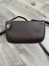 Brown Pebbled Shoulder Bag Gold Hardware