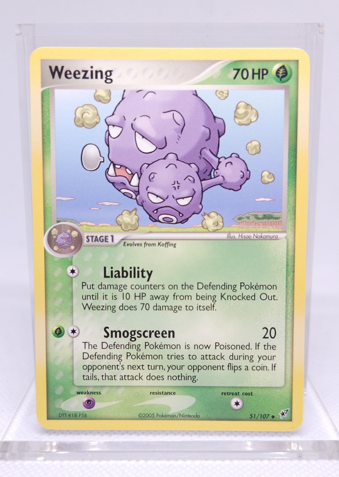 Pokémon Weezing EX Deoxys 51/107 Regular Uncommon 2005 NM