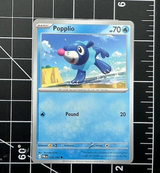 Pokemon TCG Card - Popplio 18/84 Common | Pitch Black (2026) PBL