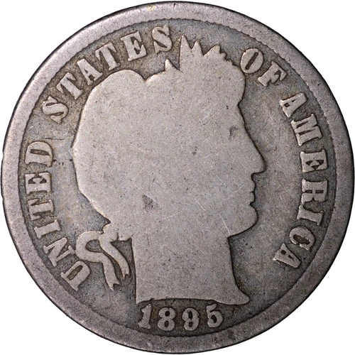 1895-S 10c Barber Dime ~ Good