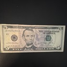 2009 $5 Federal Reserve Note Banknote Lincoln / Lincoln Memorial — photo 1