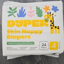 Dyper Baby Diapers Size 4, 4 Packs Of 24 Diapers Each